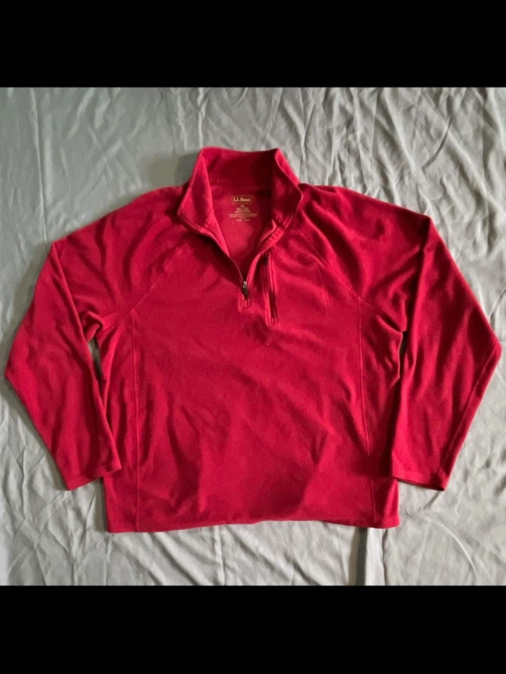 L.L. Bean Men's Half-Zip Fleece Pullover - maroon